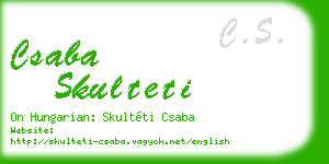 csaba skulteti business card